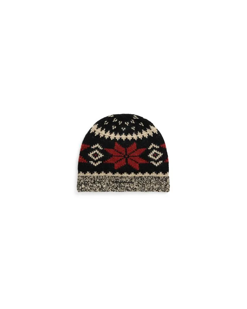 Ralph Lauren SNOWFLAKE-MOTIF WOOL-BLEND BEANIE  - ACCESSOIRES - Mützen & Hüteauf YOOX.COM Schwarz