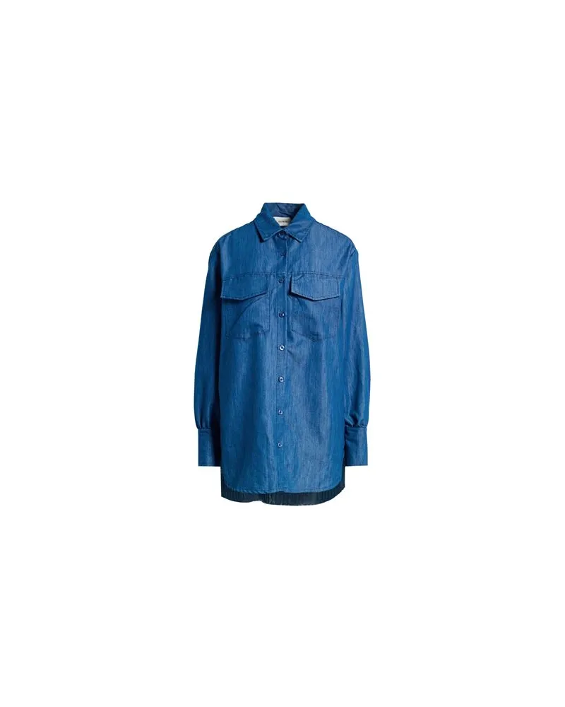 VICOLO TOPS - Jeanshemdenauf YOOX.COM Blau