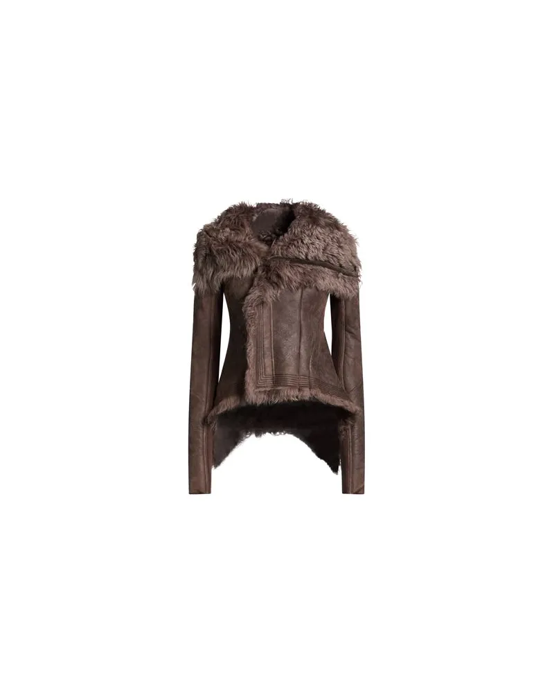 Rick Owens JACKEN & MÄNTEL - Shearling- & Kunstfellauf YOOX.COM Maulwurfsgrau