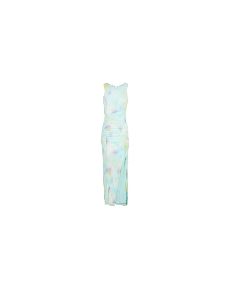 8 by Yoox PRINTED JERSEY FRONT-SLIT LONG DRESS  - KLEIDER - Maxi-Kleiderauf YOOX.COM Himmelblau