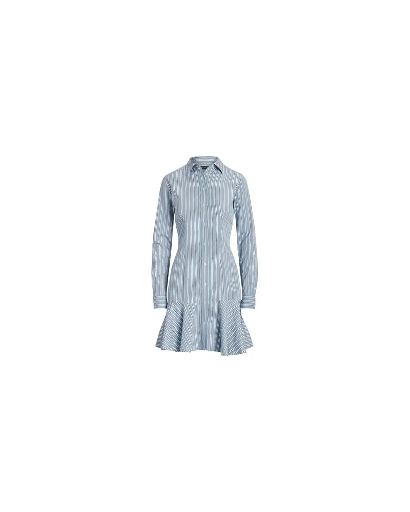 Ralph Lauren STRIPED COTTON BROADCLOTH SHIRTDRESS  - KLEIDER - Mini-Kleiderauf YOOX.COM Himmelblau
