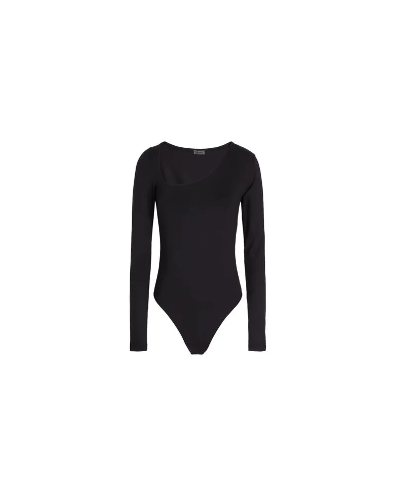 8 by Yoox ASYMMETRICAL CUT-OUT BODYSUIT  - TOPS - Bodysuitsauf YOOX.COM Schwarz