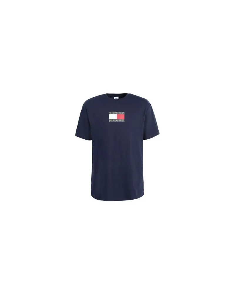Tommy Hilfiger TJM CAMO FLAG SCRIPT  - TOPS - T-shirtsauf YOOX.COM Nachtblau