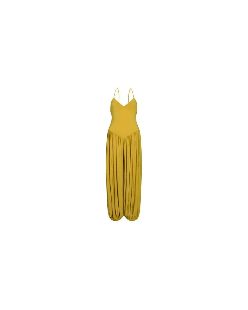 Norma Kamali OVERALLS - Jumpsuitsauf YOOX.COM Pastellgelb