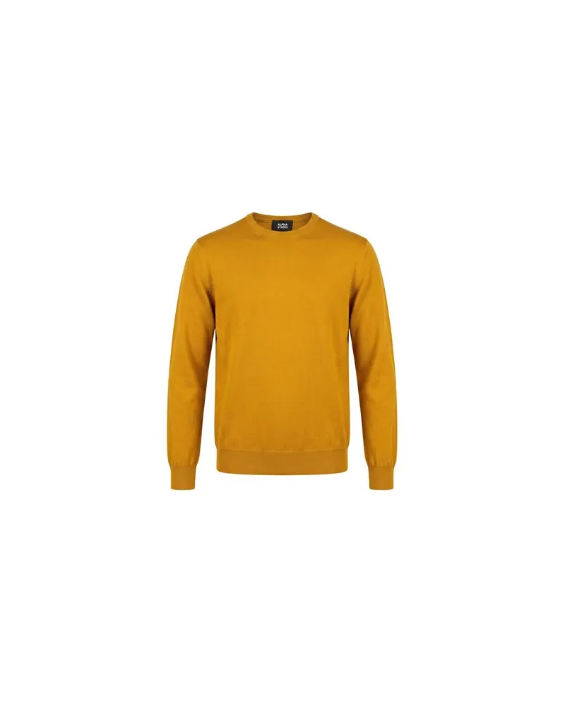 Alpha Studio STRICKWAREN - Pulloverauf YOOX.COM Senf