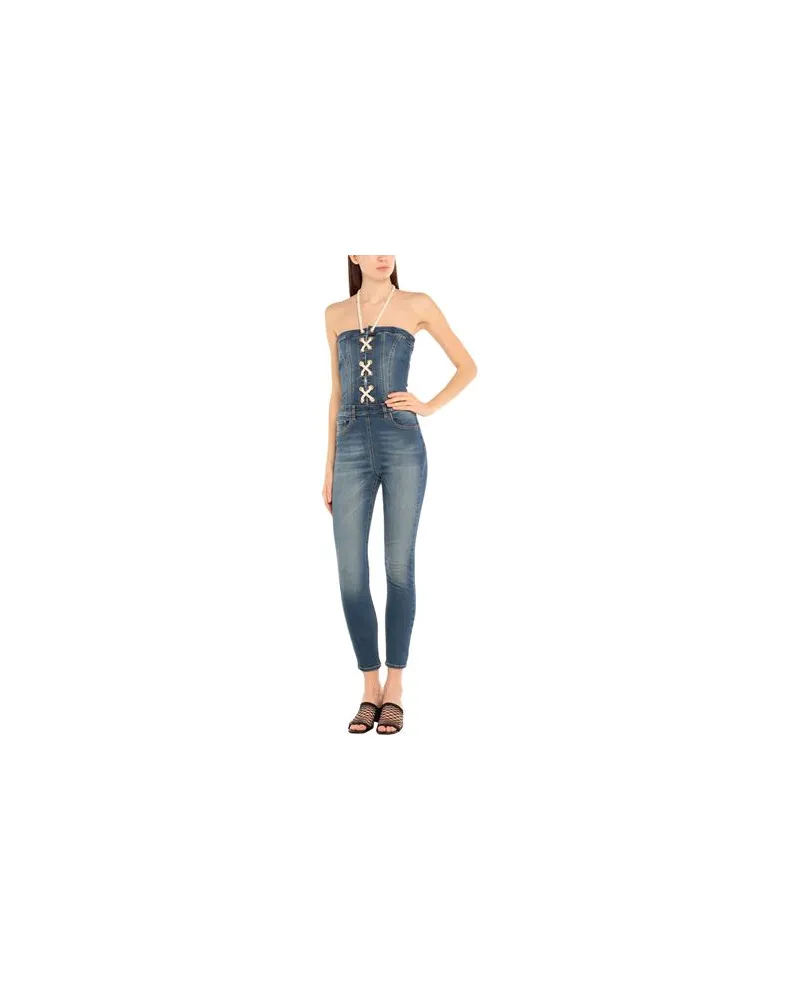 Elisabetta Franchi OVERALLS - Jumpsuitsauf YOOX.COM Blau
