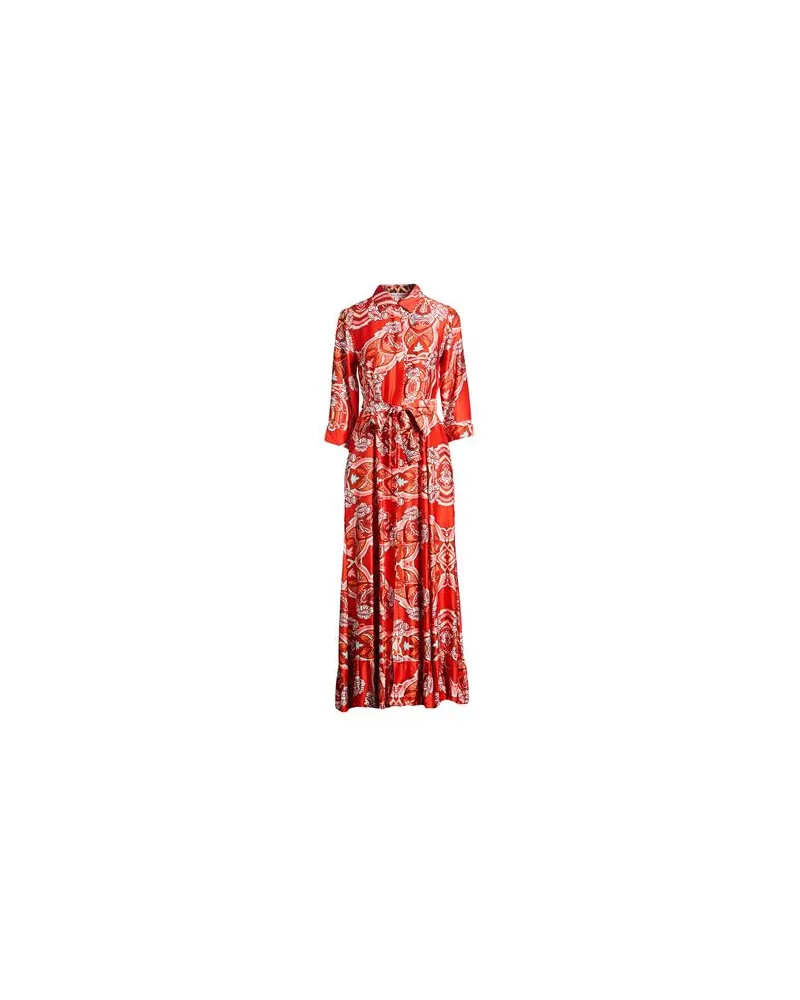 Connor & Blake KLEIDER - Maxi-Kleiderauf YOOX.COM Tomatenrot