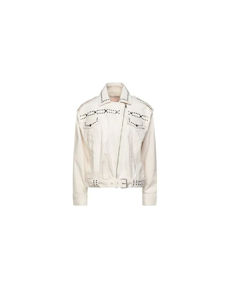 Twin-Set JACKEN & MÄNTEL - Jeansjacken/Mäntelauf YOOX.COM Elfenbein