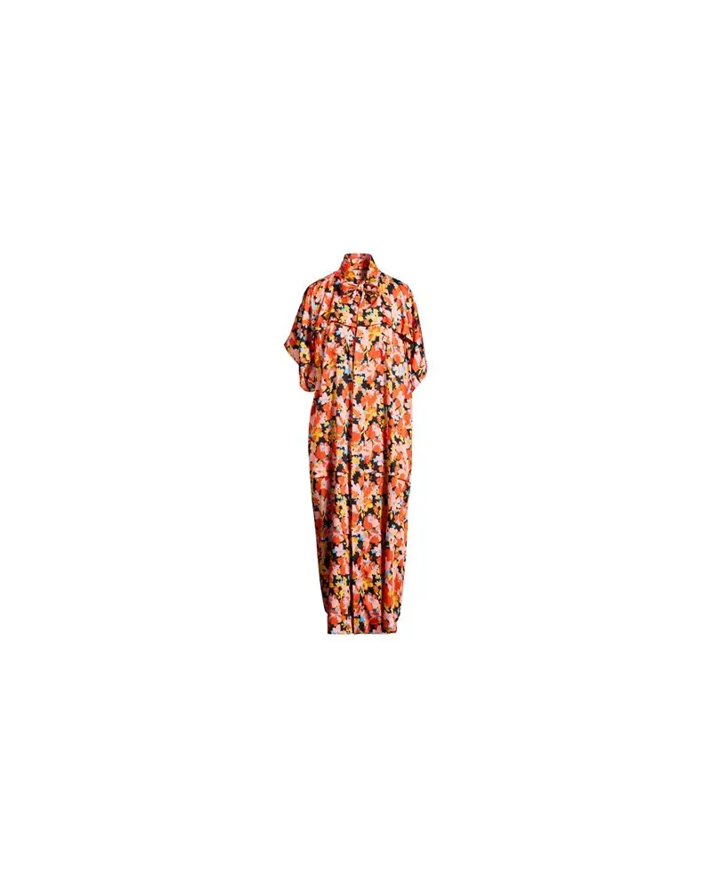 PLAN C KLEIDER - Maxi-Kleiderauf YOOX.COM Orange