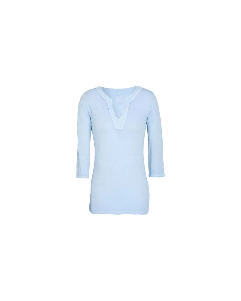 120% Lino TOPS - T-shirtsauf YOOX.COM Azurblau