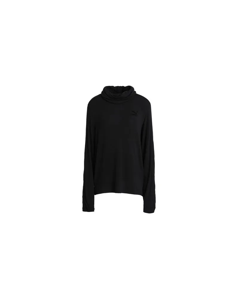Puma LUXE SPORT T7 Fine Rib Longsleeve  - LUXE SPORT T7 Fine Rib Longsleeve - TOPS - T-shirtsauf YOOX.COM Schwarz