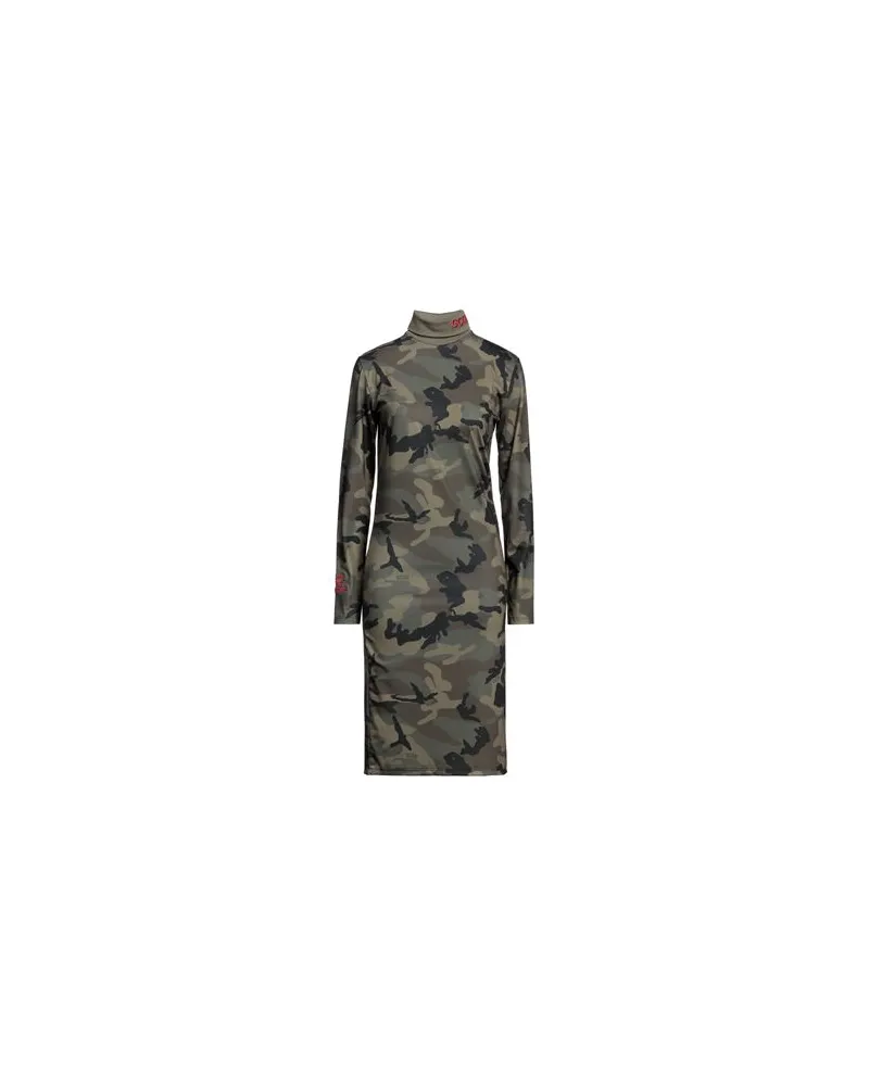 GCDS KLEIDER - Midi-Kleiderauf YOOX.COM Militärgrün