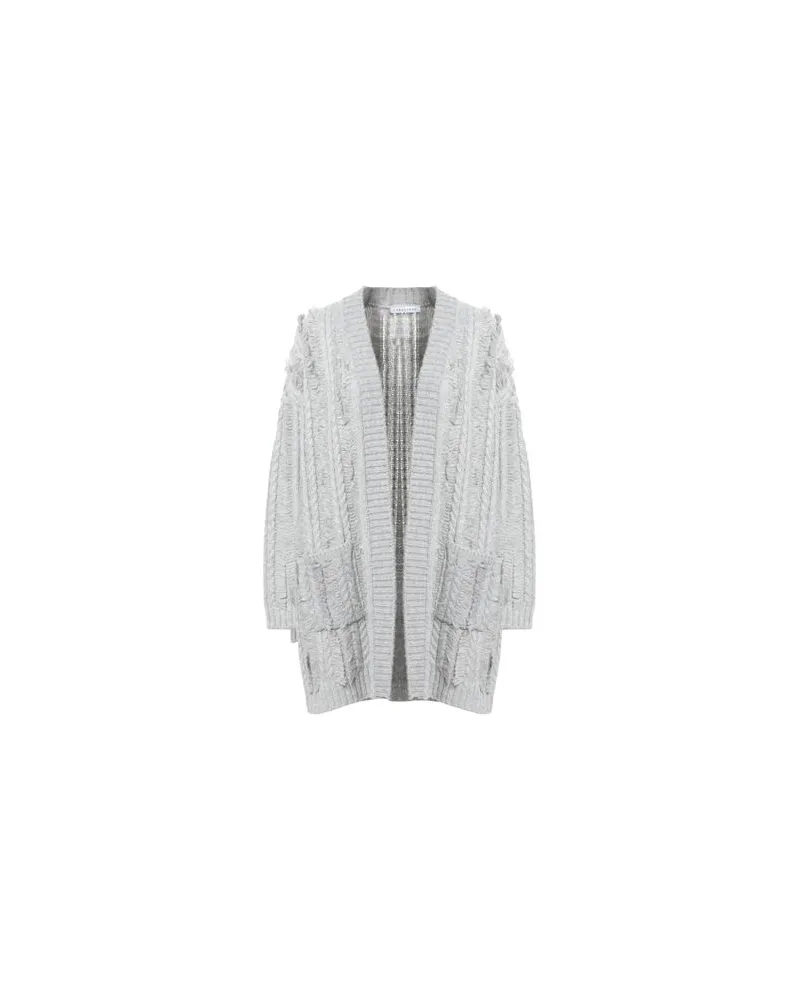 Caractère STRICKWAREN - Strickjackenauf YOOX.COM Grau