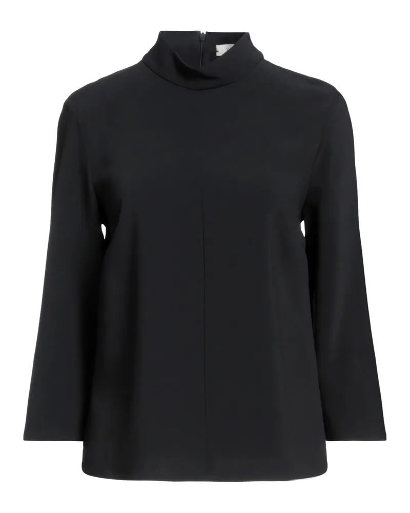 Glanshirt Top Schwarz