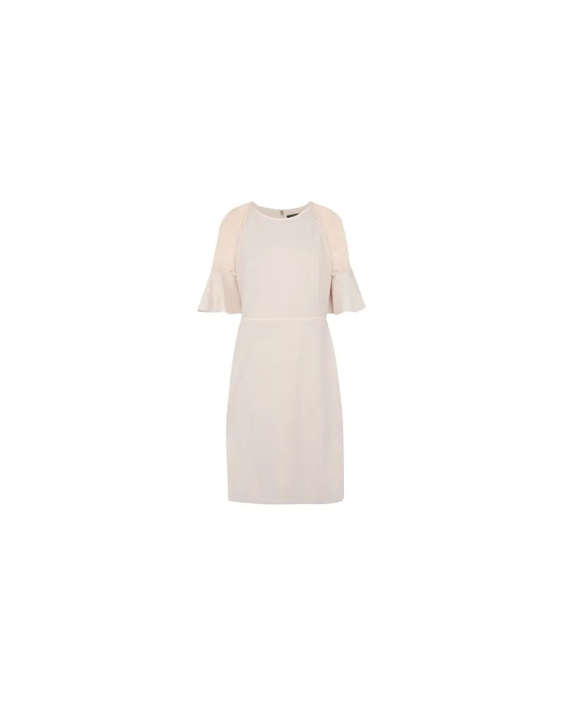 Ralph Lauren CREPE RUFFLE SLEEVE DRESS	   - KLEIDER - Mini-Kleiderauf YOOX.COM Beige