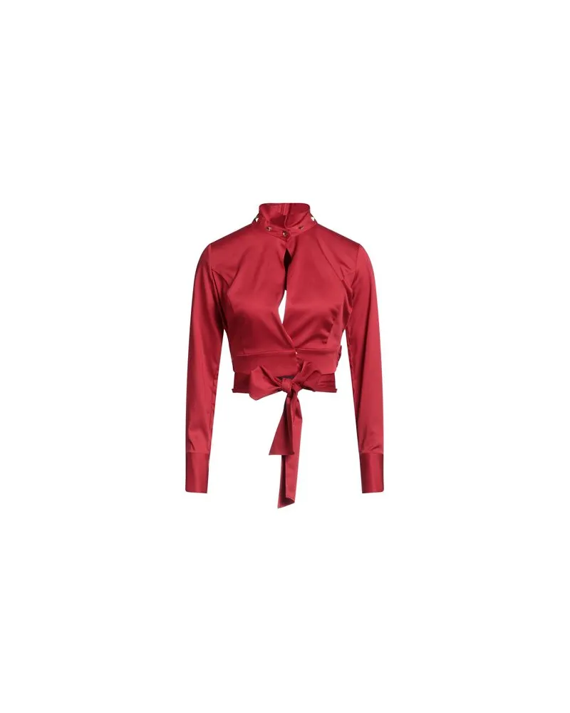Elisabetta Franchi TOPS - Hemdenauf YOOX.COM Ziegelrot