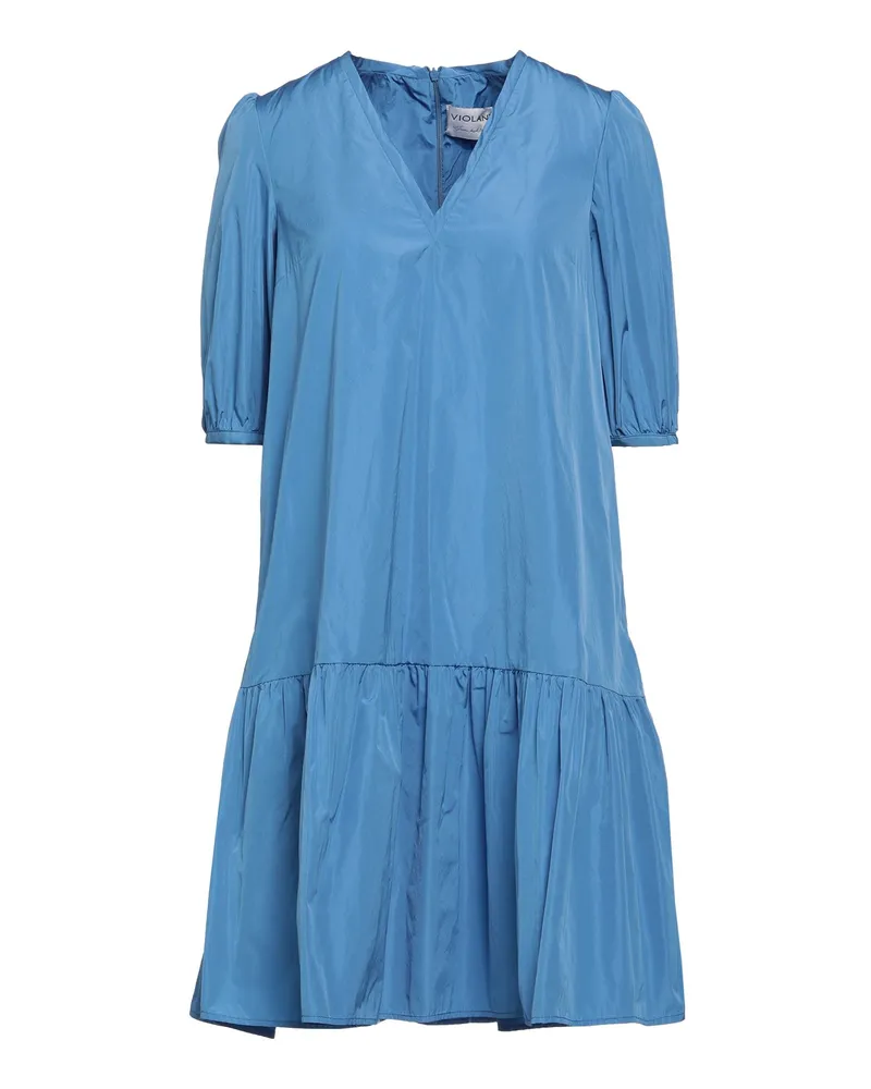 VIOLANTI Mini-Kleid Azurblau