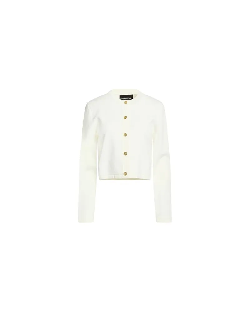 Karl Lagerfeld STRICKWAREN - Strickjackenauf YOOX.COM Elfenbein
