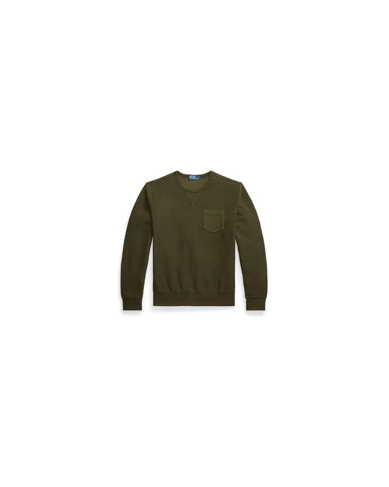 Ralph Lauren FLEECE HYBRID SWEATSHIRT  - TOPS - Sweatshirtsauf YOOX.COM Militärgrün