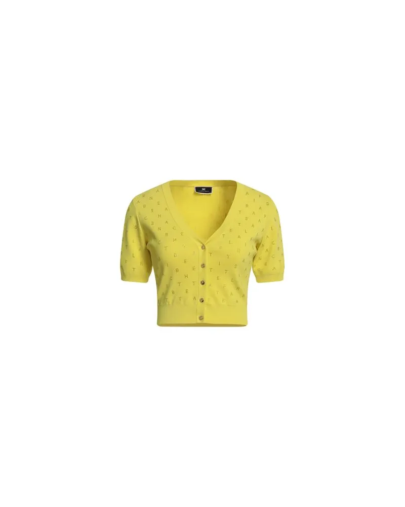Elisabetta Franchi STRICKWAREN - Strickjackenauf YOOX.COM Gelb
