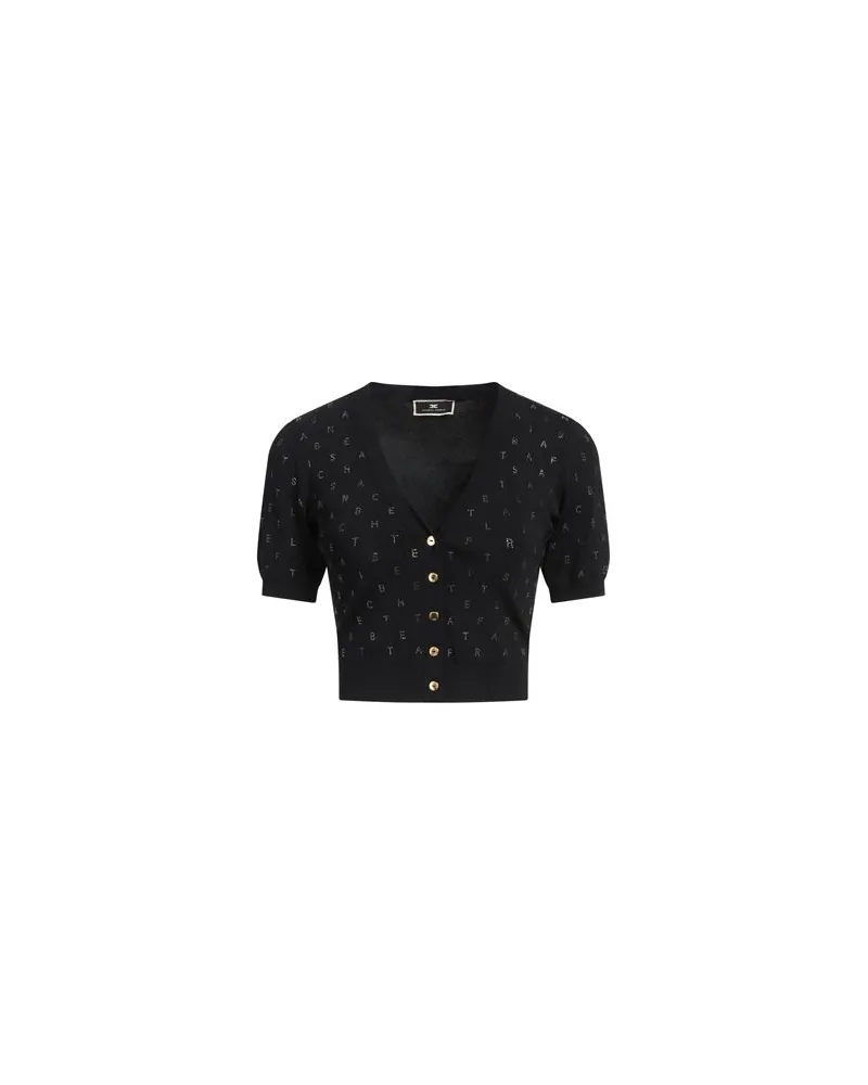 Elisabetta Franchi STRICKWAREN - Strickjackenauf YOOX.COM Schwarz