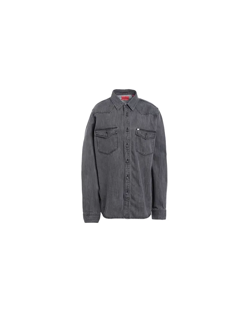 HUGO BOSS TOPS - Jeanshemdenauf YOOX.COM Schwarz
