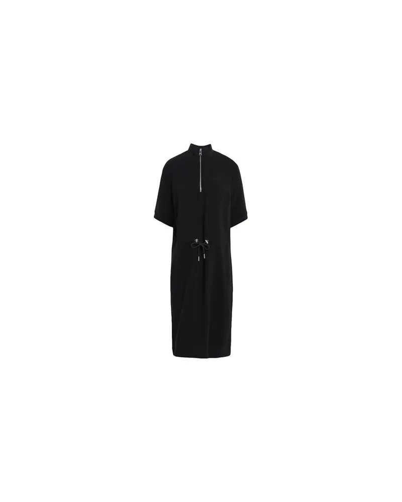 Karl Lagerfeld CADY DRESS W/ DRAWCORD WAIST  - KLEIDER - Midi-Kleiderauf YOOX.COM Schwarz