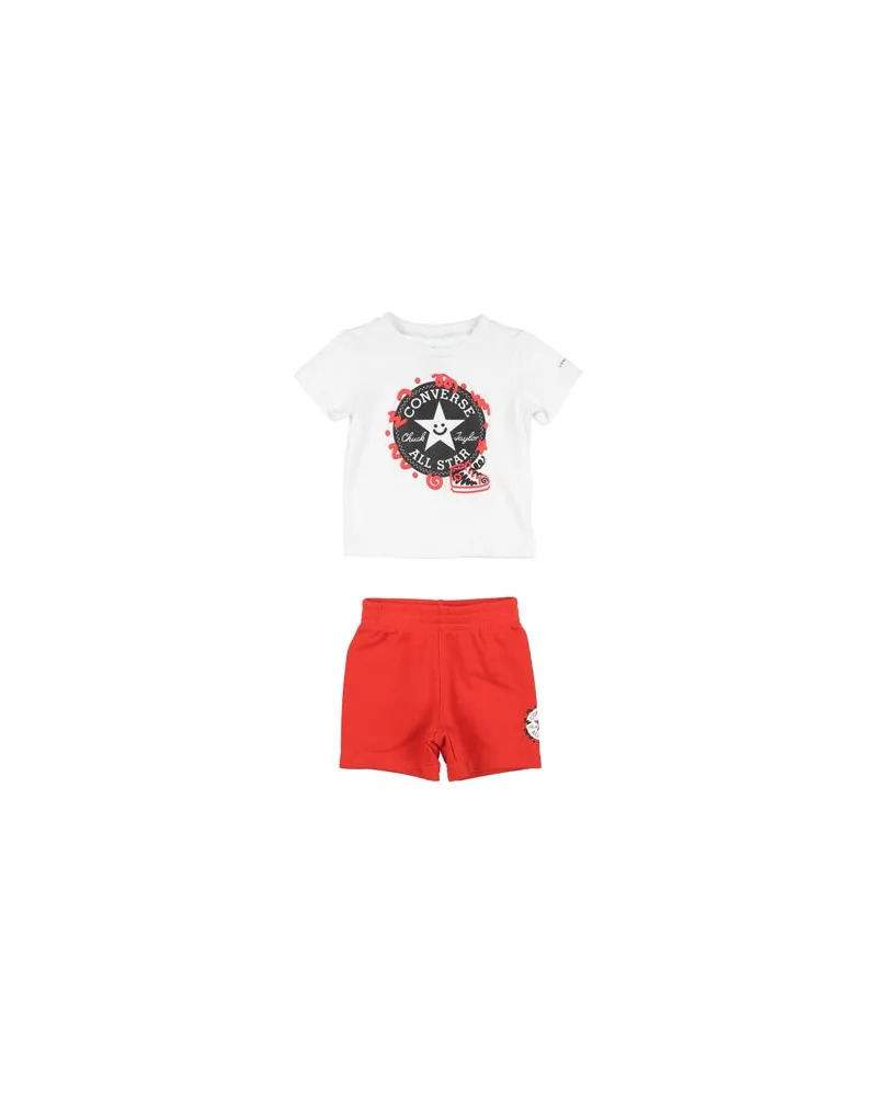 Converse CNVB SQUIGGLE S/S TEE+FT SHORT  - NEUGEBORENE - Babykleidung-Setsauf YOOX.COM Weiß