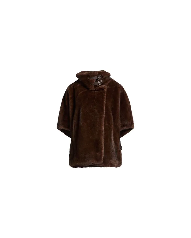 Pinko JACKEN & MÄNTEL - Capesauf YOOX.COM Dunkelbraun