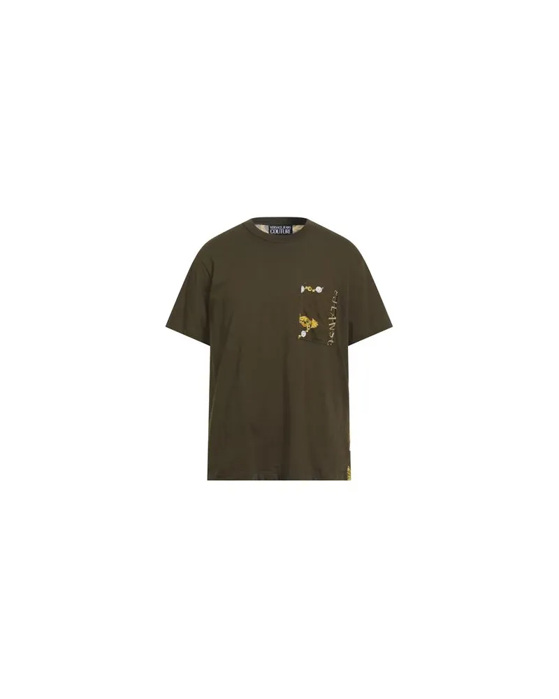 Versace Jeans TOPS - T-shirtsauf YOOX.COM Militärgrün