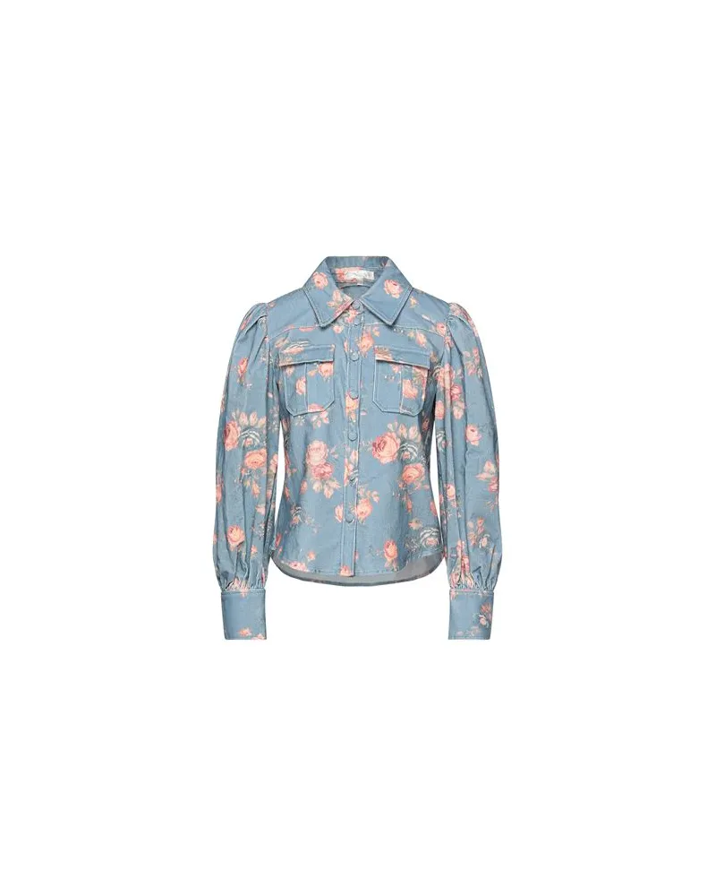 LoveShackFancy TOPS - Hemdenauf YOOX.COM Blaugrau