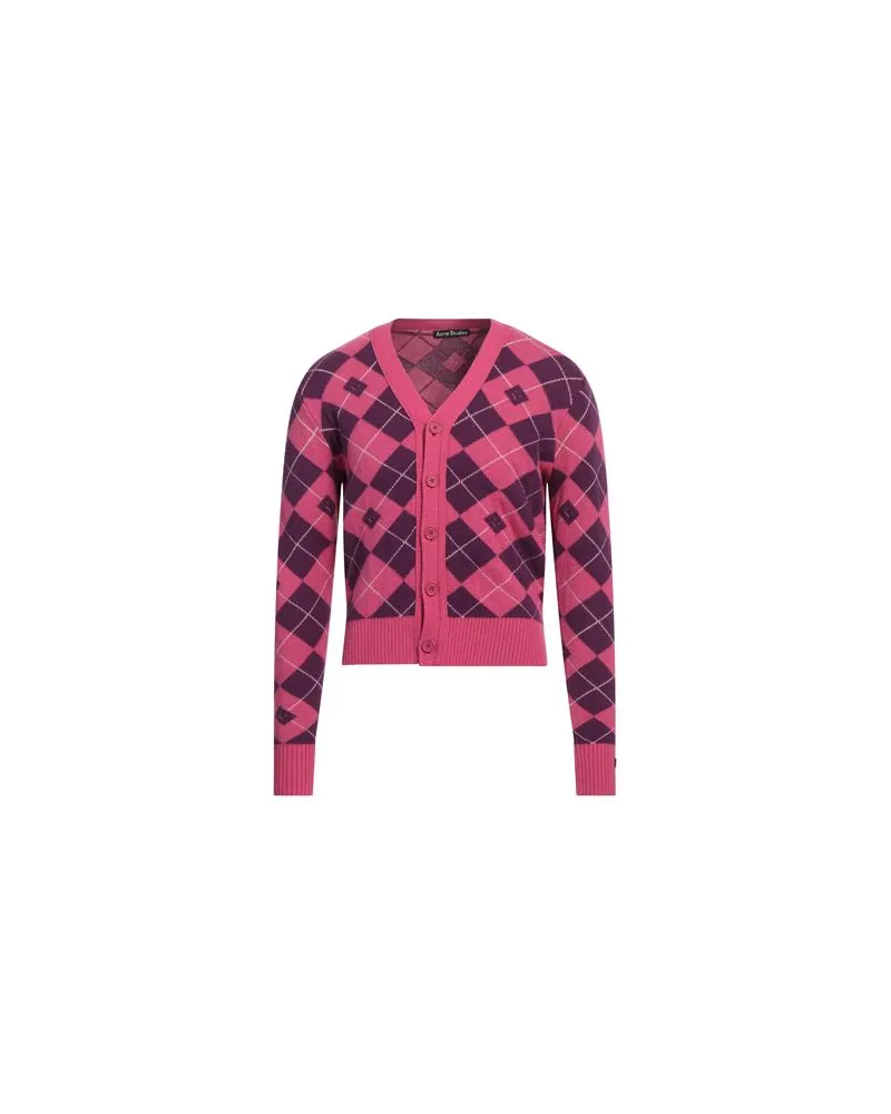 Acne Studios STRICKWAREN - Strickjackenauf YOOX.COM Fuchsia