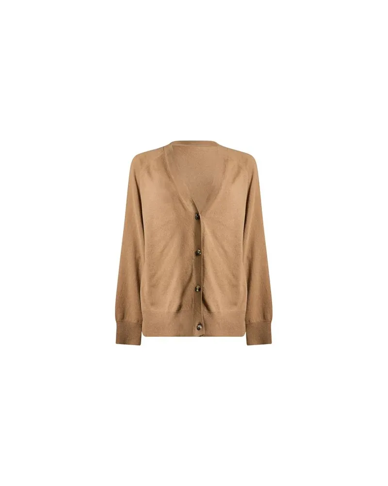 Max Mara MM BY  - STRICKWAREN - Strickjackenauf YOOX.COM Hellbraun