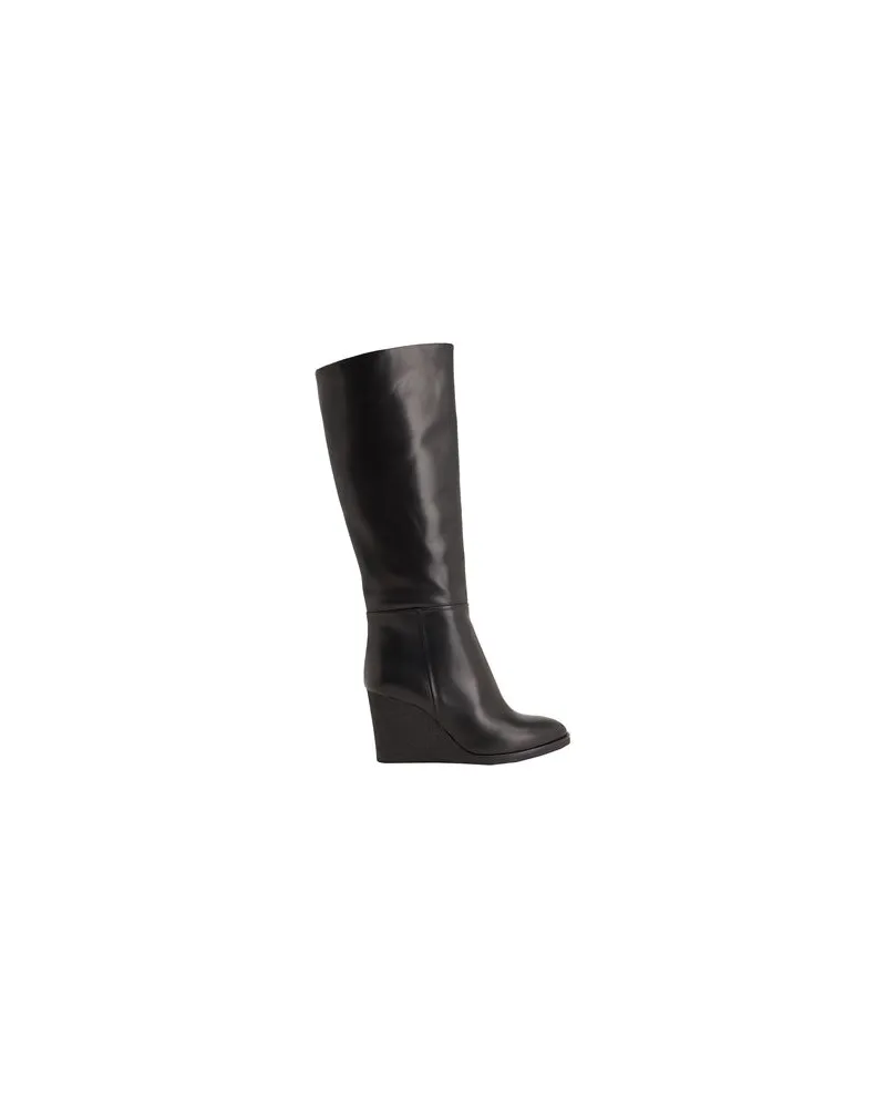 8 by Yoox LEATHER ROUND-TOE PLATFORM BOOT  - SCHUHE - Stiefelauf YOOX.COM Schwarz