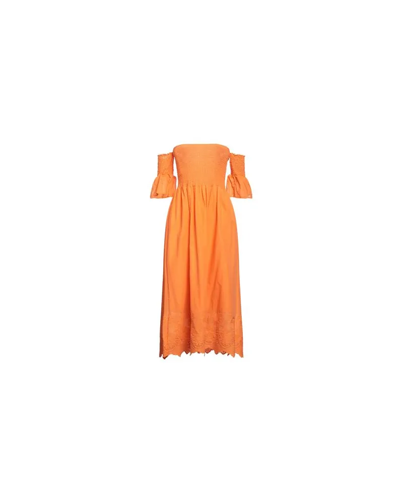 YES ZEE by Essenza KLEIDER - Midi-Kleiderauf YOOX.COM Orange