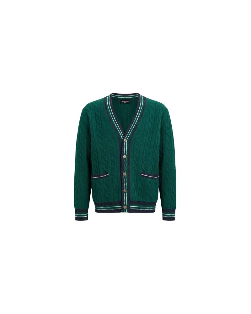 Roberto Collina STRICKWAREN - Strickjackenauf YOOX.COM Smaragdgrün