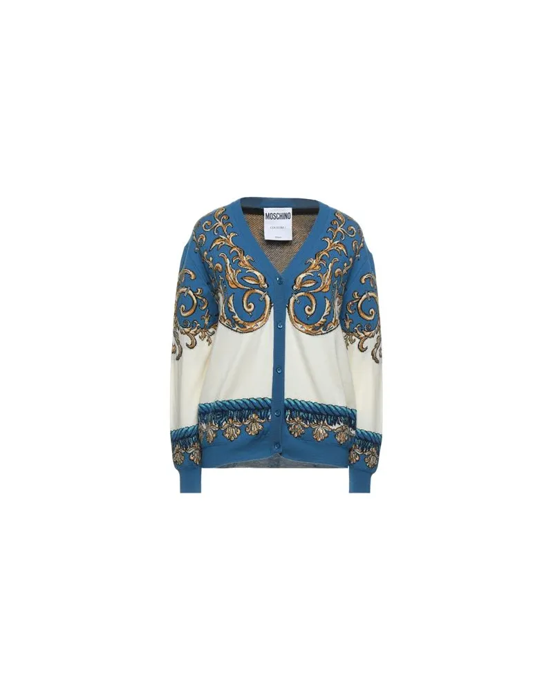 Moschino STRICKWAREN - Strickjackenauf YOOX.COM Blau