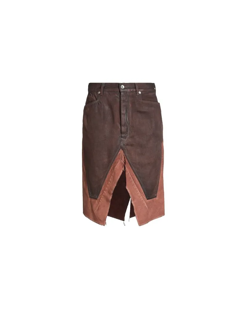 DRKSHDW by Rick Owens HOSEN & RÖCKE - Jeansröckeauf YOOX.COM Schokobraun