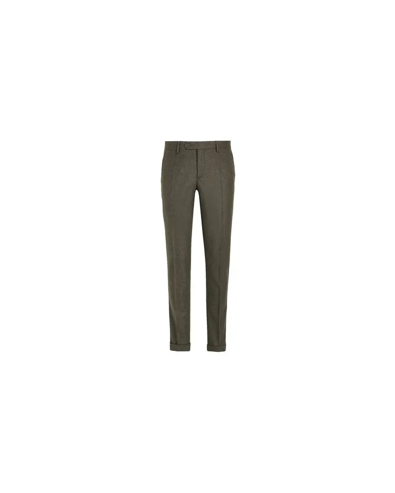8 by Yoox FLANNEL ESSENTIAL CHINO PANT - HOSEN & RÖCKE - Hosenauf YOOX.COM Militärgrün