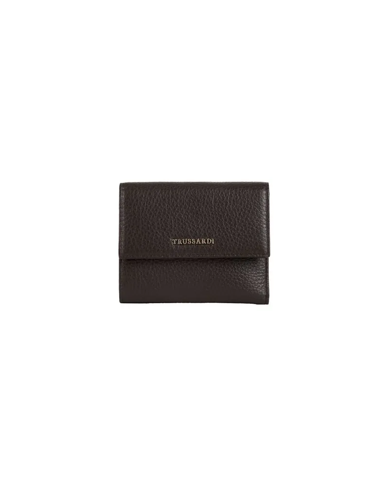 Trussardi Kleinlederwaren - Brieftaschenauf YOOX.COM Dunkelbraun