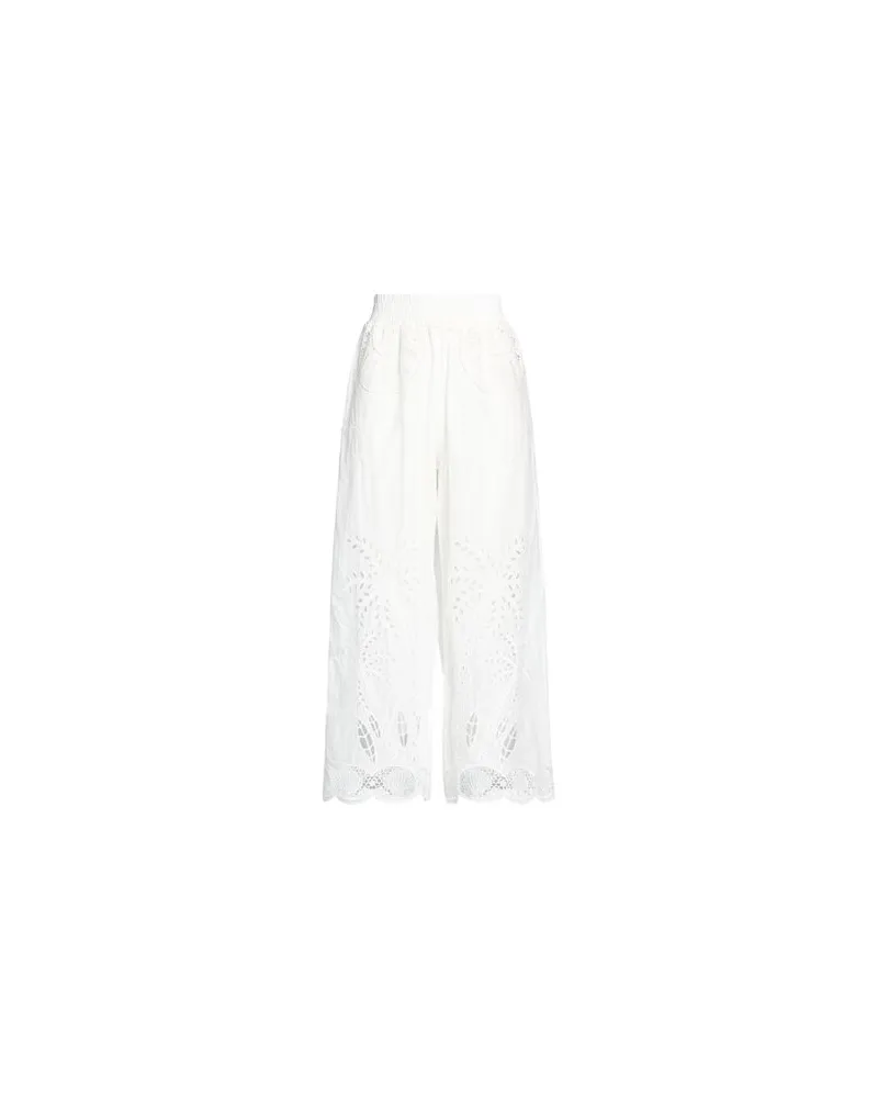 FARM Rio WHITE COCONUT RICHILIEU PANTS  - HOSEN & RÖCKE - Hosenauf YOOX.COM Weiß