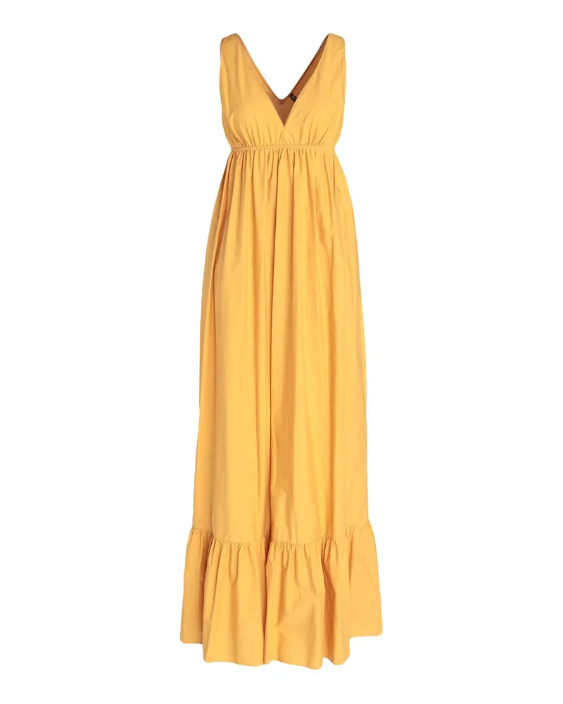 Manila Grace Maxi-Kleid Ocker