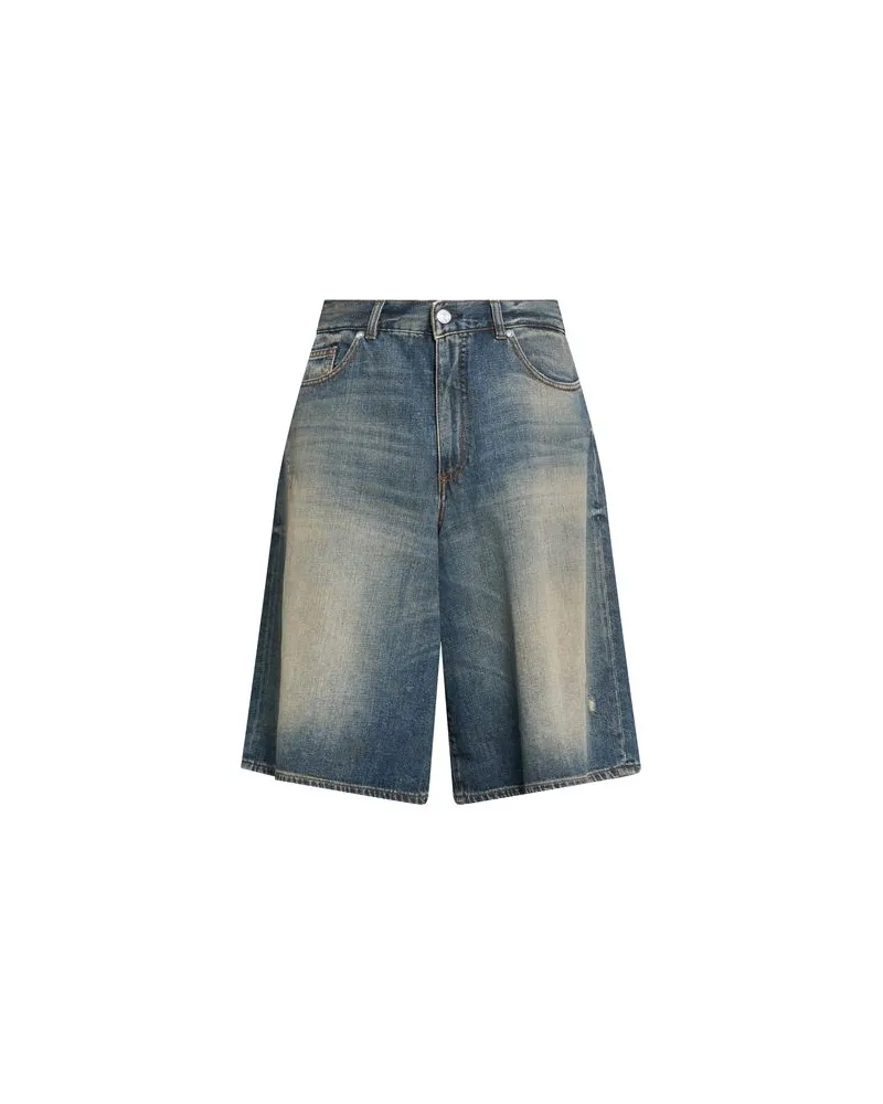 nine:inthe:morning HOSEN & RÖCKE - Jeansshortsauf YOOX.COM Blau