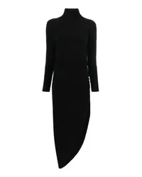 Norma Kamali Midi-Kleid Schwarz