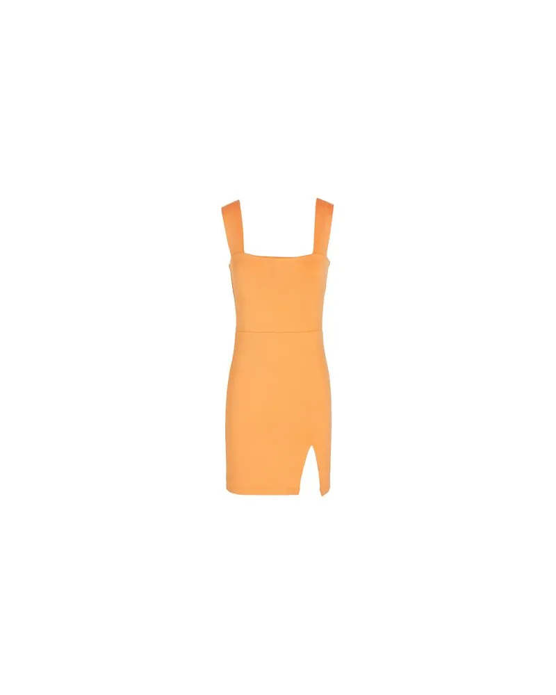 8 by Yoox JERSEY SQUARE-NECK MINI DRESS  - KLEIDER - Mini-Kleiderauf YOOX.COM Orange