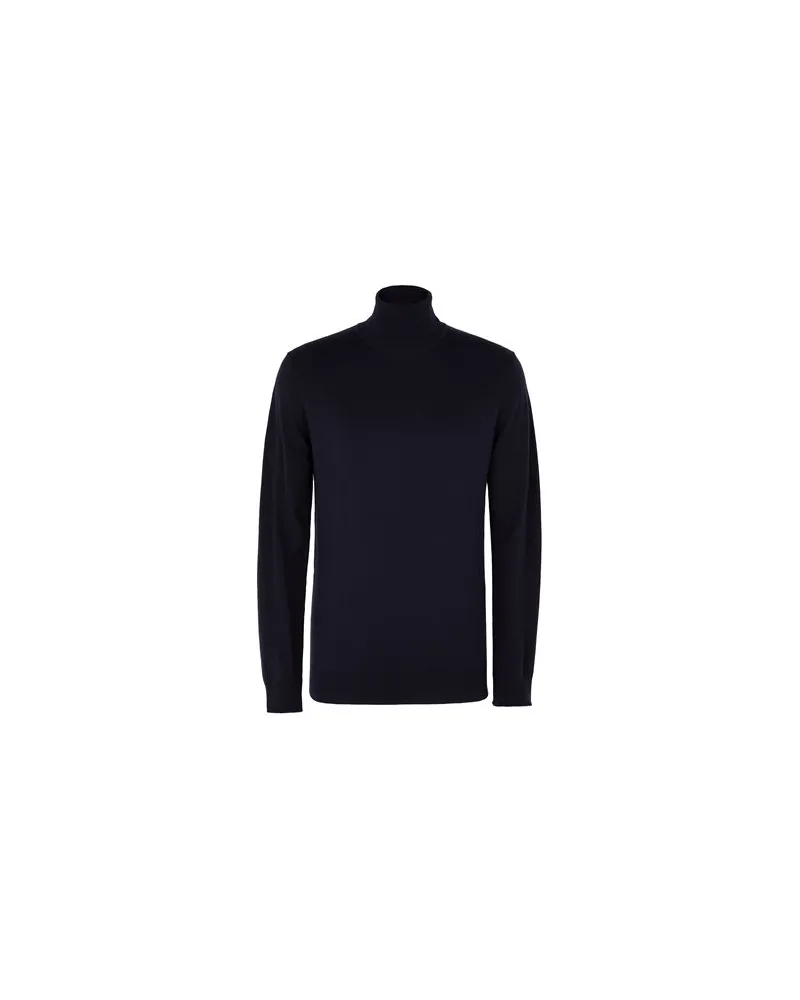 8 by Yoox COTTON-CASHMERE BLEND BASIC ROLL-NECK  - STRICKWAREN - Rollkragenpulloverauf YOOX.COM Nachtblau