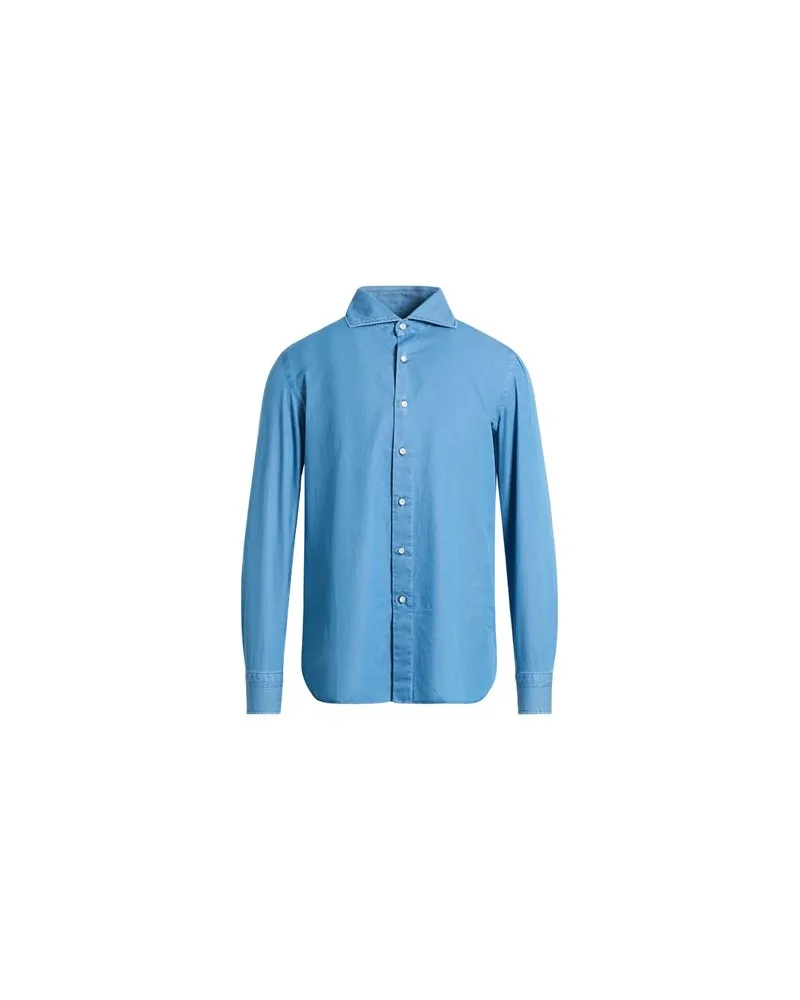 Luigi Borrelli TOPS - Jeanshemdenauf YOOX.COM Blau
