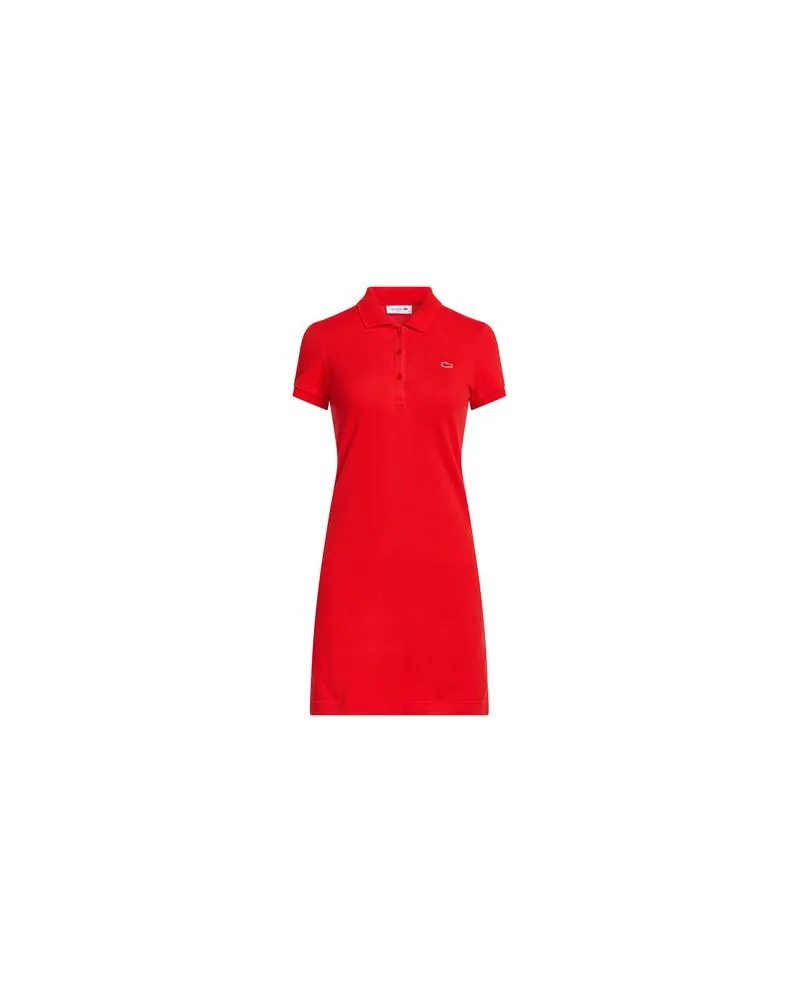 Lacoste KLEIDER - Mini-Kleiderauf YOOX.COM Tomatenrot