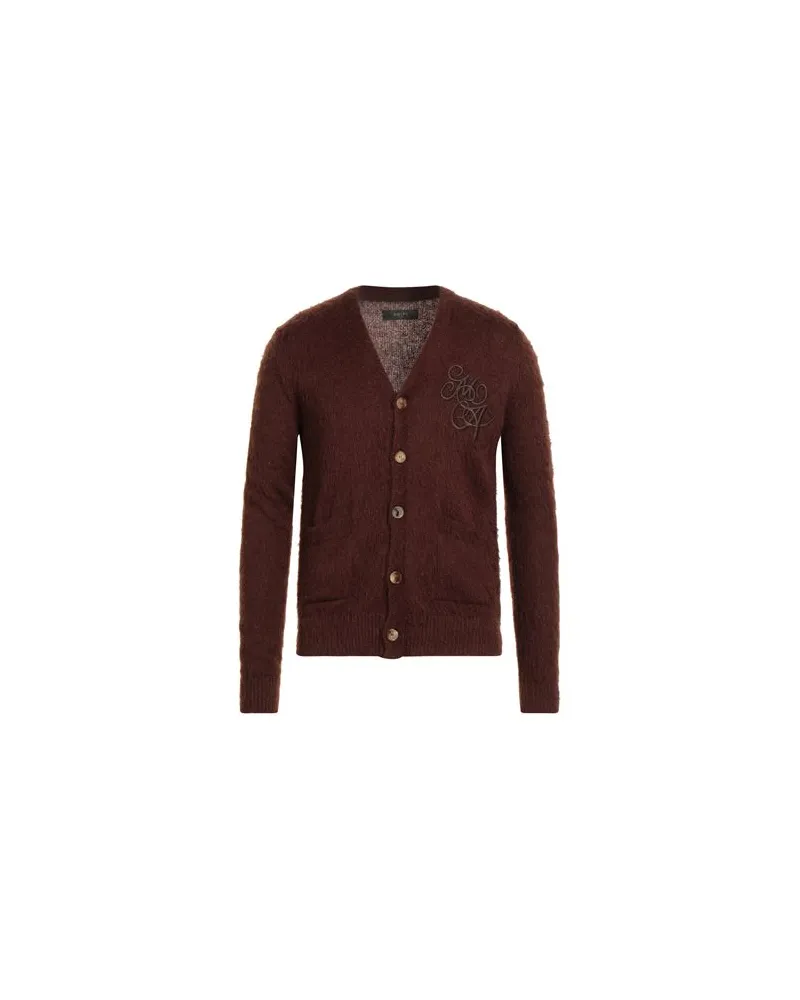 Amiri STRICKWAREN - Strickjackenauf YOOX.COM Schokobraun