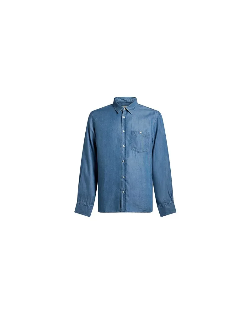 Officine Generale TOPS - Jeanshemdenauf YOOX.COM Blau